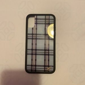Blue Plaid Wildflower Case